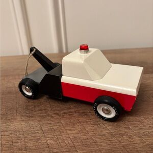 Candylab Towie Classic Red and White Wooden Tow Truck Toy